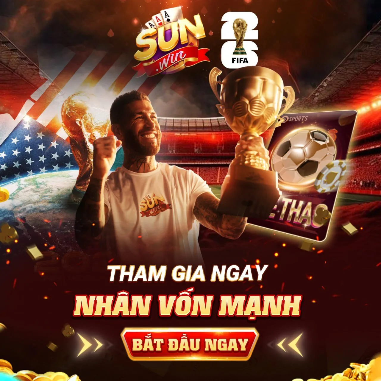 Sergio Ramos hợp tác Sunwin: Sự thật đằng sau thông tin đang gây bão